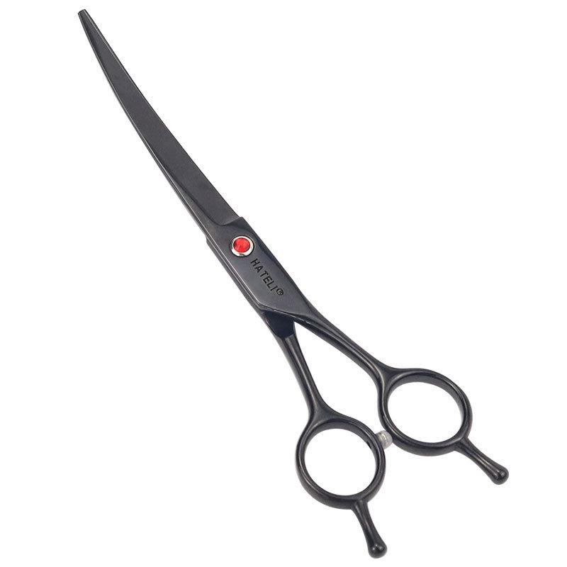 7.0 inch Professional Pet Grooming Scissors Fishbone Teeth Straight/Curved Thinning Scissor for Dogs Pet Groomer Tools Products
