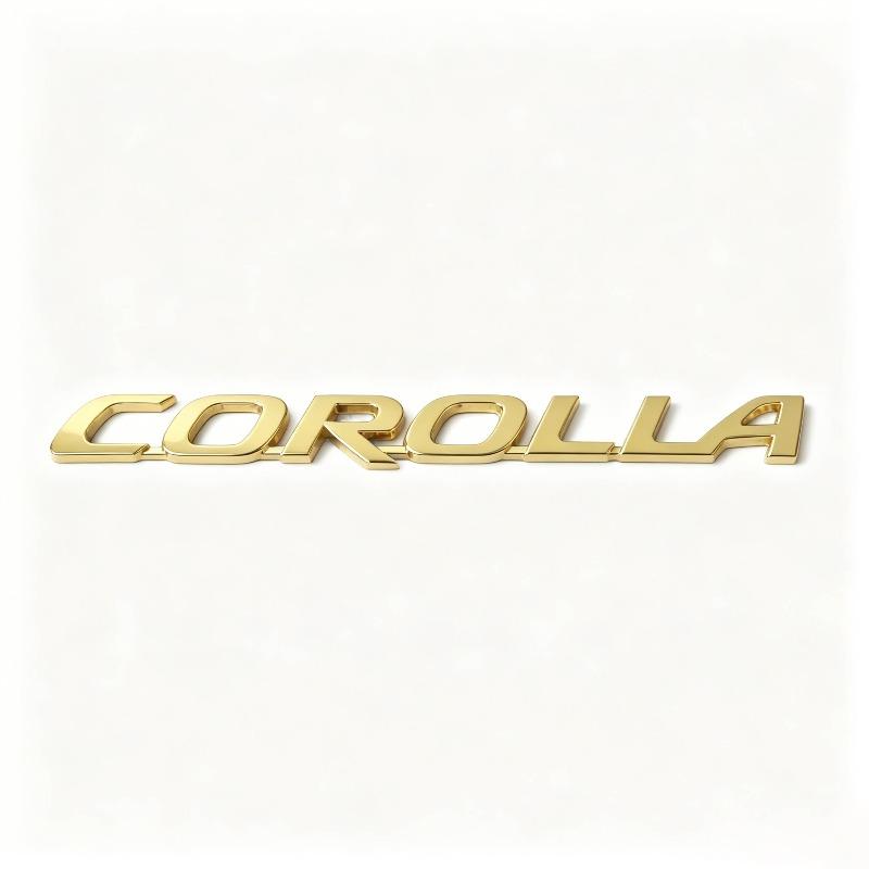 Подходит для логотипа автомобиля COROLLA задний логотип персонализированная модификация металлическая английская буквенная наклейка на автомобиль черная