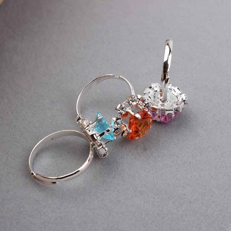 24Pcs Children's boxed zirconia ring, simple ring, party accessory ring, ring set