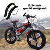 1 Pair 12/14 Small Medium-sized Electric Bicycle Mudguard Fender Black PP Plastic V Brake Bike Splash Guard Acessories
