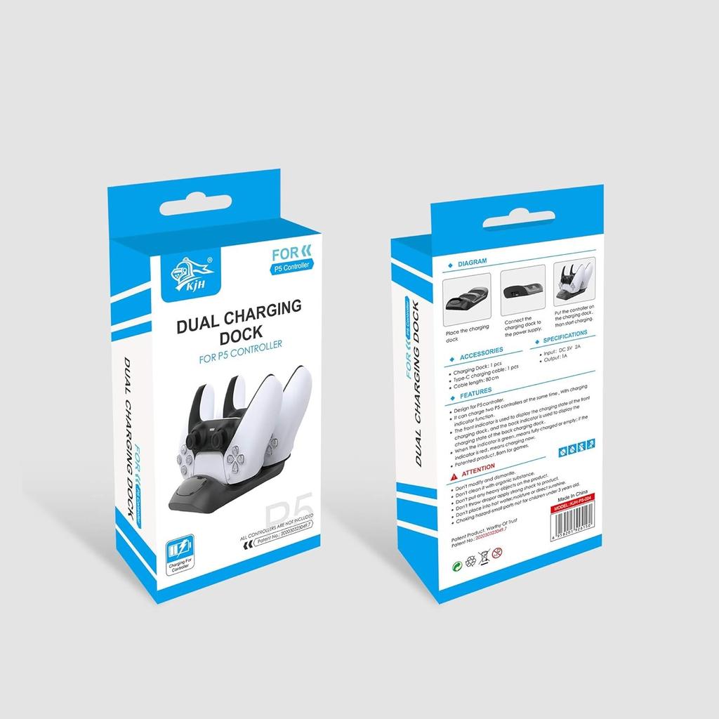 Док-станция для зарядки контроллера Dual Sense Двойное зарядное устройство с USB для PS5 USB Внешнее