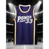 New purple crew neck jersey No. 33 basketball competition suit American basketball sports vest
