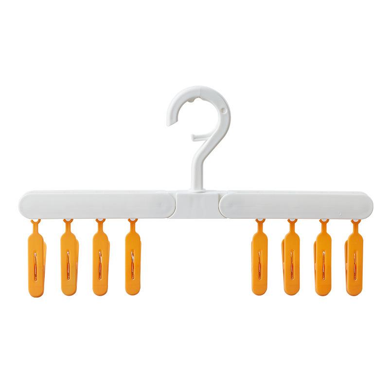 1PCS 8/6 Clip Clothes Drying Rack Multi-purpose Foldable Student Underwear Drying Hats and Socks Artifact Folding Travel Portable Clip Drying