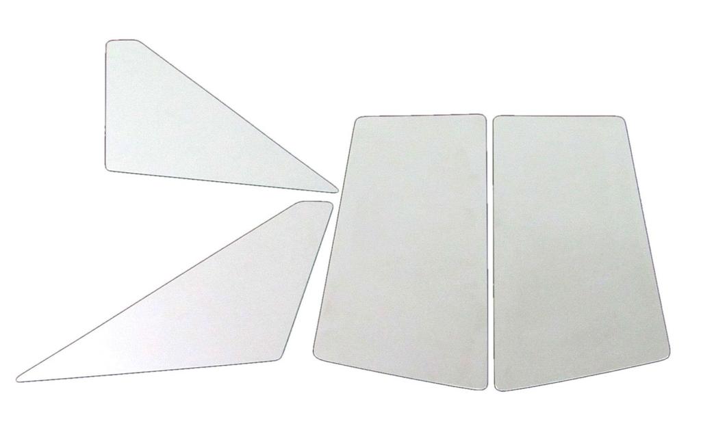 BRIGHTZ Super Mirror Stainless Steel Pillar Panels for Fairlady Z Z33 Visor Set Compatible with Fairlady Z Z33 (No Required) 4-Piece [PIL-SIL-292]