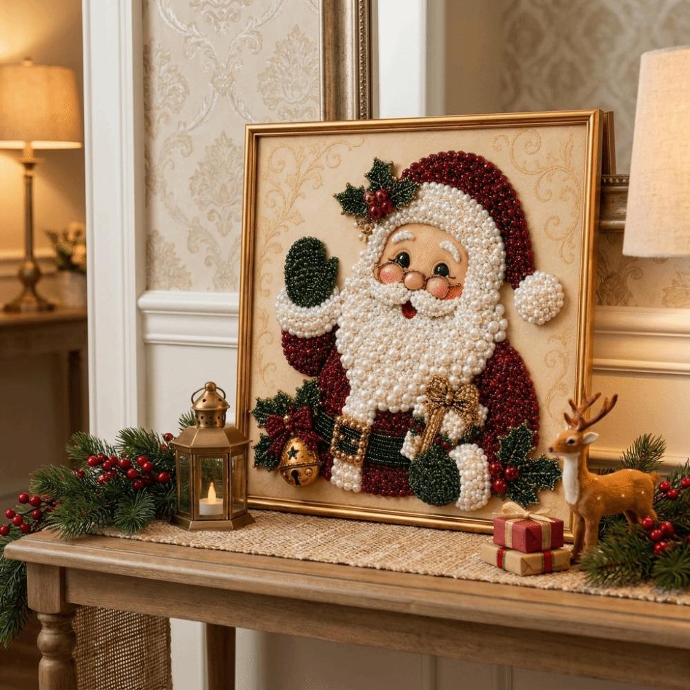 Santa Claus Pattern Christmas Painting Art Kit Home Christmas Wall Decor Beginner