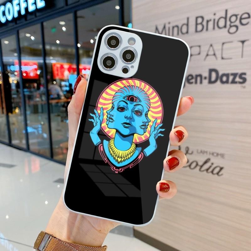 Крутой чехол для телефона Strange Art для iPhone 14 13 12 11 Pro Max X XR XS 8 7 Plus, цветной чехол для телефона из жидкого стекла
