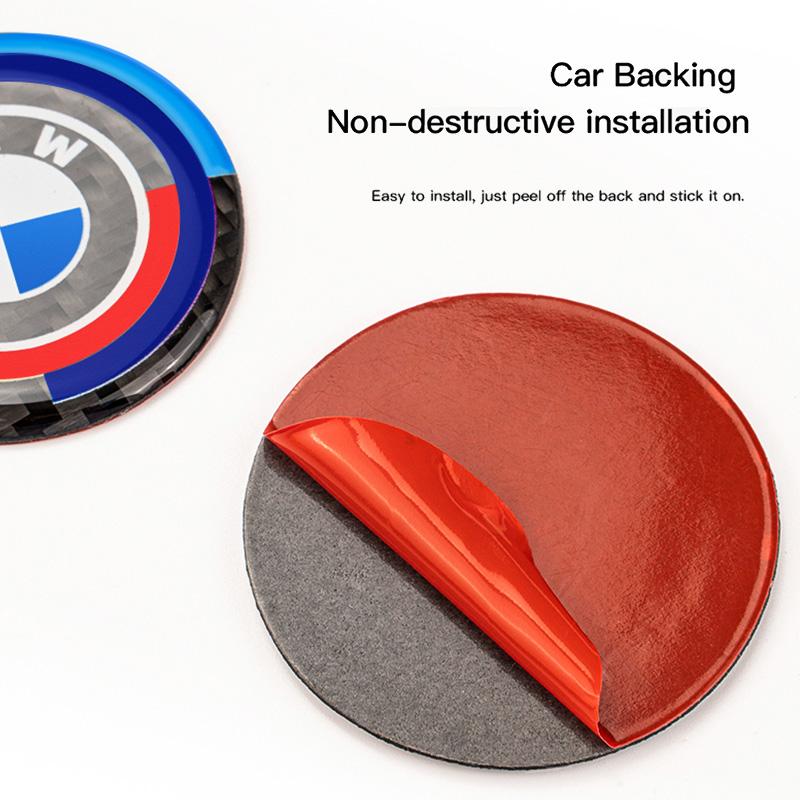 2026 Hot 1PC Carbon Fiber Car Emblem Multimedia iDrive Knob Sticker For BMW X1 X2 X3 X5 X4 X6 X7 G30 G20 G32 G11 G12 F40 F30 F20 F10 F34