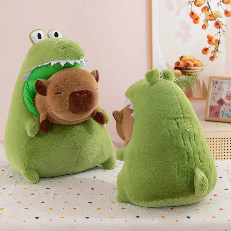 Новая игрушка-плюш Капибара-крокодил, имитация капибары, аниме, пушистая игрушка, милые животные, мягкая кукла-подушка, подарки на день рождения для детей, игрушка