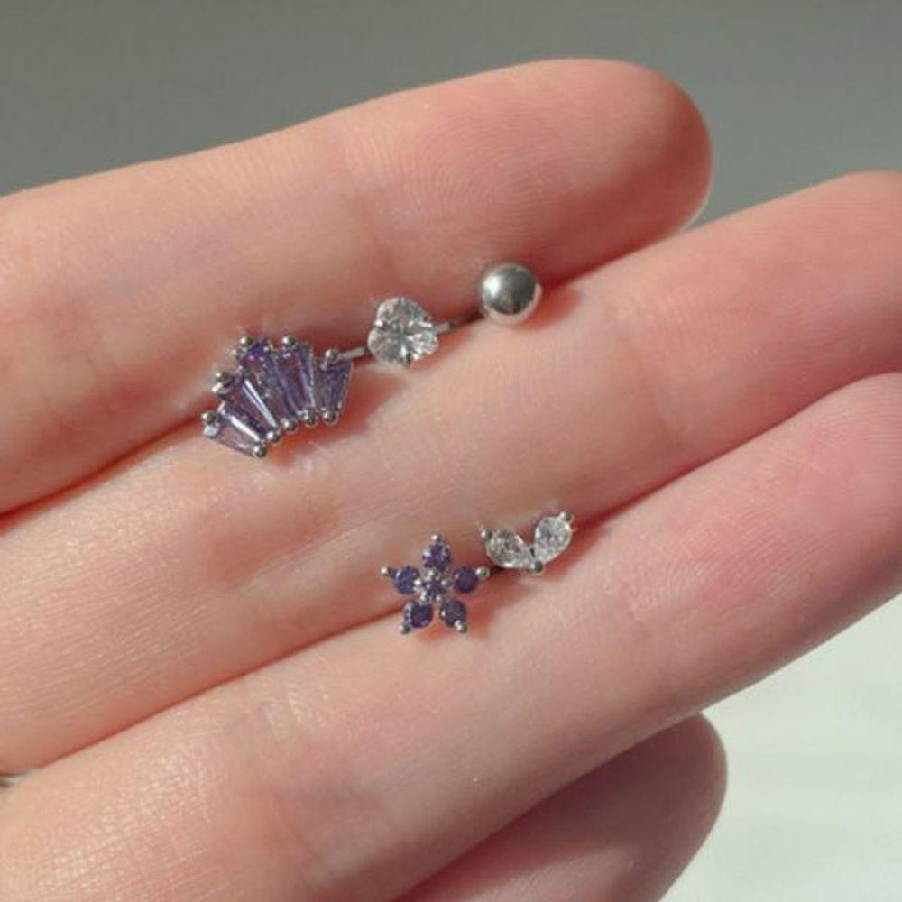 Ggd Daily Basic Purple Line Piercing 5-piece Set