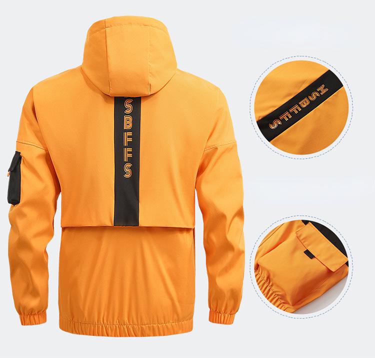 Hooded Jacket for Men Jacket Men's Windbreakers Zipper Coats Spring Autumn Slim Cargo Jackets Male Casual Sportswear