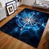 Blue fantasy compass Pattern Carpet for Bedroom Living Room Bedside Sofa Floor Mat Modern Home Decor Area Rug Large Size
