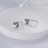 Korean Mori Style s925 Sterling Silver Christmas Tree Stud Earrings - Exquisite Women's Jewelry for Cartilage.