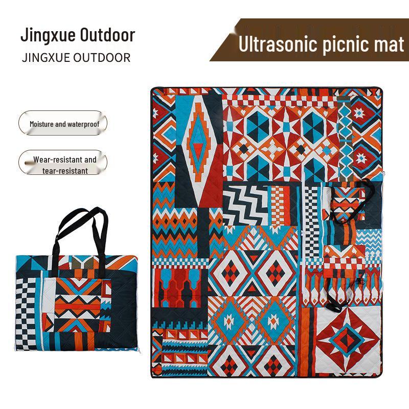Ultrasonic Waterproof Outdoor Picnic Mat - Thick, Portable, Dirt-Proof for Camping & Beach