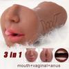 Мужской мастурбатор, взрослые секс-игрушки для мужчин, 3 в 1, мужской мастурбатор, ультрареалистичная текстурированная тугая вагина, анус и рот, минет, мужские секс-игрушки