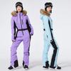 One Piece Ski Jumpsuit for Women Winter Outdoor Insulated Windproof Waterproof Warm Snowsuits Women's Slim Fit Skiing Suits Overalls Snowboarding Suit