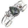 Star Galaxy Gemstone Antique Silver Jewelry Cuff Bracelets 7''Adjustable