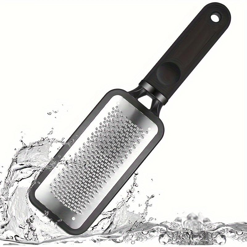 Stainless Steel Metal Foot File for Foot Care and Dead Skin Removal, Professional Pedicure Tool, Black, 1Pac or 2Pac