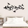 Black Branch Bird Silhouette Art Wall Stickers Removable For Bedroom Living Room Sofa Background  Decoration Wall Decals