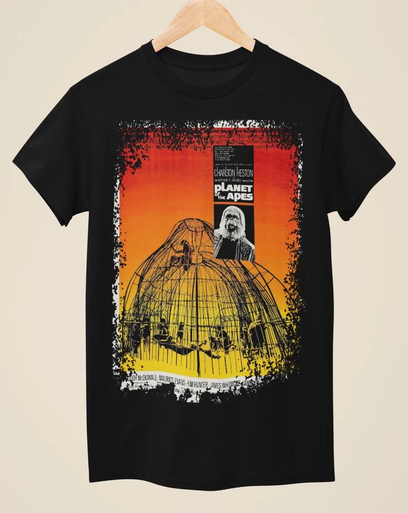Planet Of The Apes (1968) Movie Poster Inspired Unisex Black TShirt