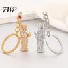 Scratch-resistant Keychain Pendant Statue of Liberty Design Lightweight Zinc Alloy Golden Charm with Lobster Clasp New York Landmark Accessory