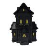 Gothic Inspired Interior Decor Lighted Halloween Village House Statue with LED Light, Unique Tabletop Piece Black Spooky Figurine for Holiday