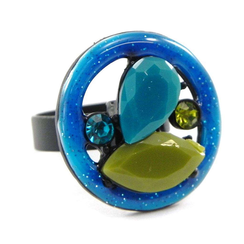 NOA [H8742] — Дизайнерское кольцо «Mélusine», бирюзово-зеленый.