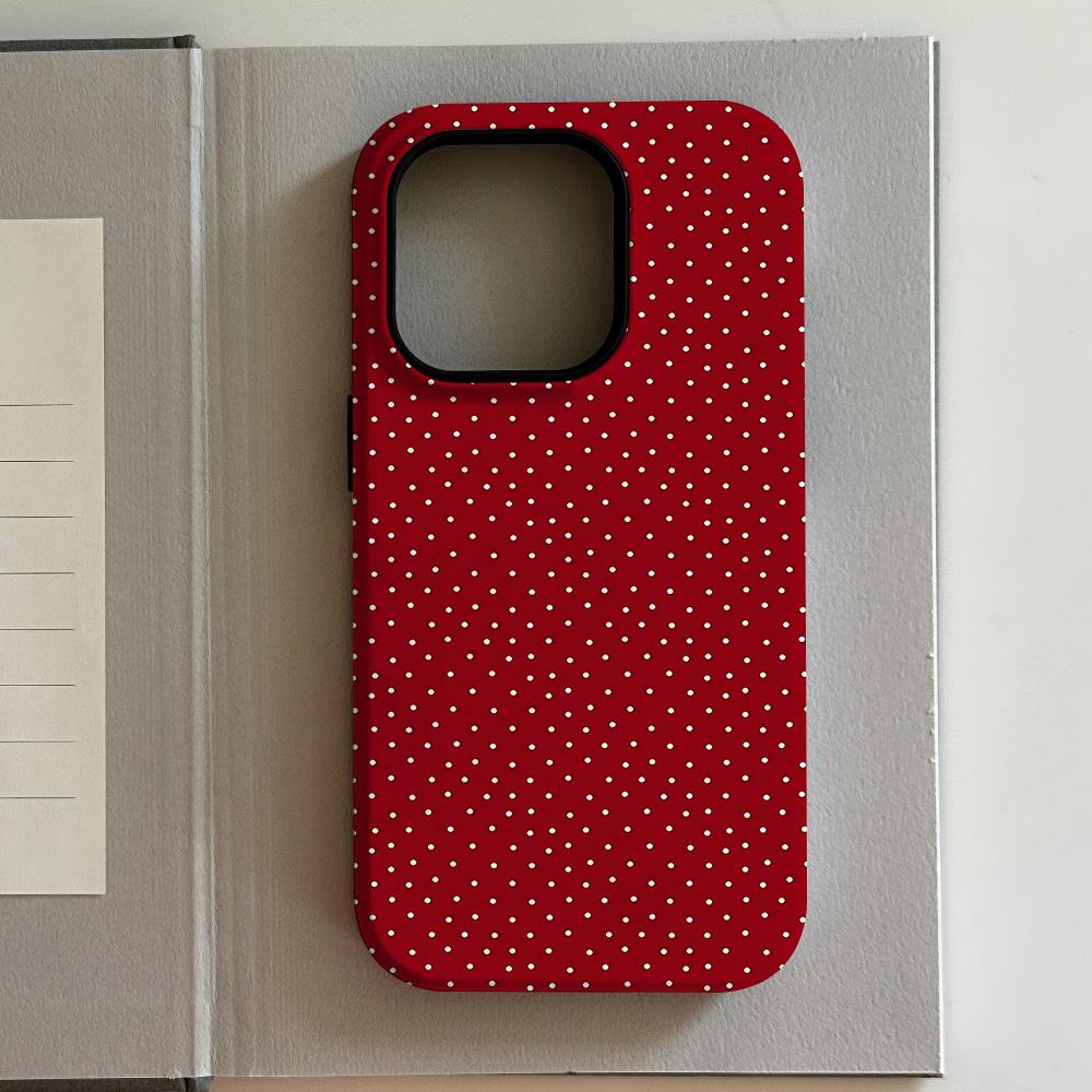 Роскошный Цветной Текстурированный Чехол-бампер в горошек для iPhone 17 16 15 14 13 12 11 Air Pro Max Plus Роскошная Двухслойная Задняя Крышка