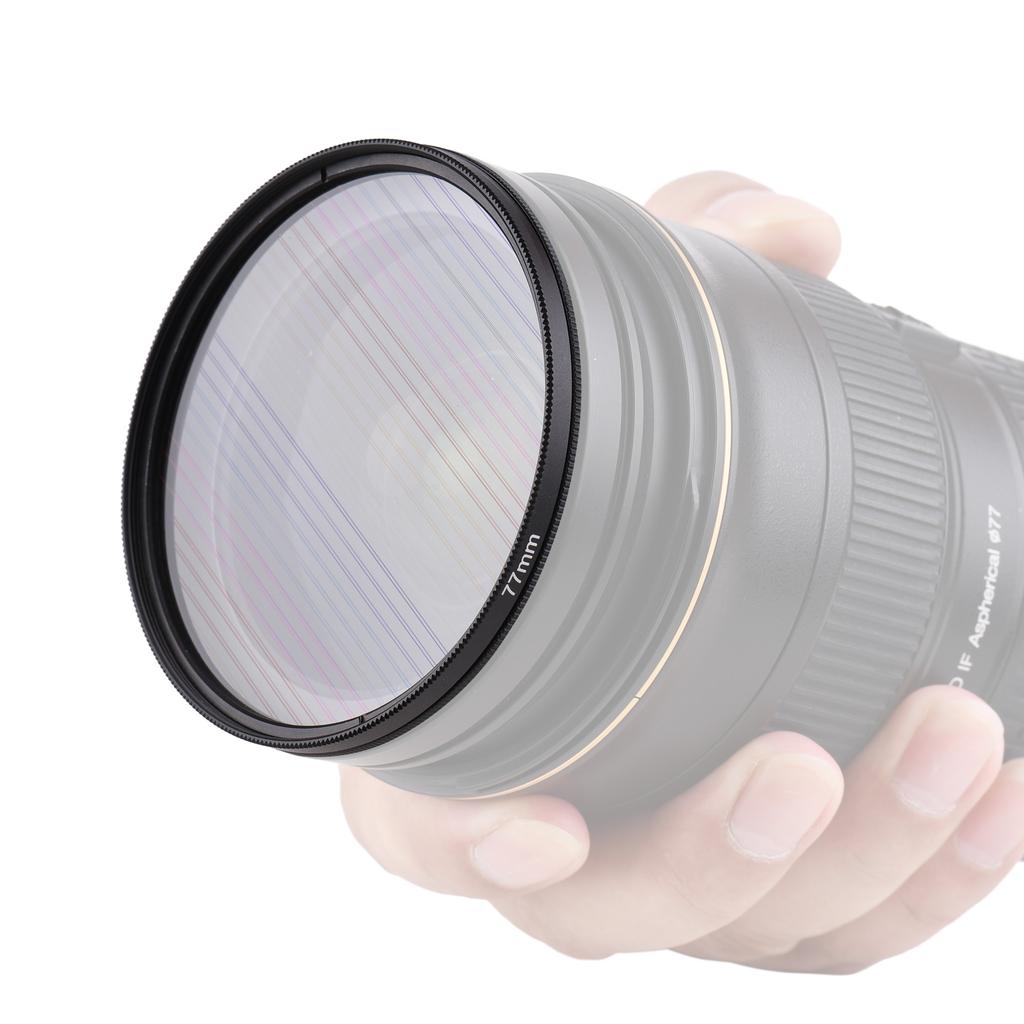 77mm Rainbow Streak Lens Filter Special Effects Anamorphic Optical Glass Filter for DSLR Cameras