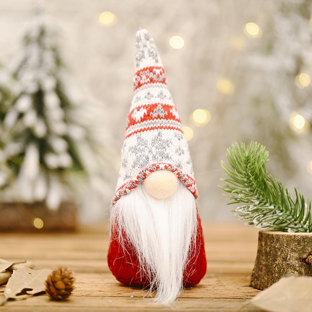 Christmas Long Legged Santa Gnome Plush Doll Ornament Xmas Elf Toys Holiday Home Party Decor Kids Gift
