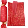 60 Sheets Elegant Red & Golden Snowflake Gift Wrapping Paper - Thin & Sturdy Winter Theme with Rounded Corners, Durable Tissue