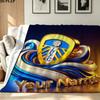 1PC Leeds United Custom Name Patterned Flannel Blanket Suitable For All Seasons for Home Decor Warmth and Comfort Gifts Holiday Present