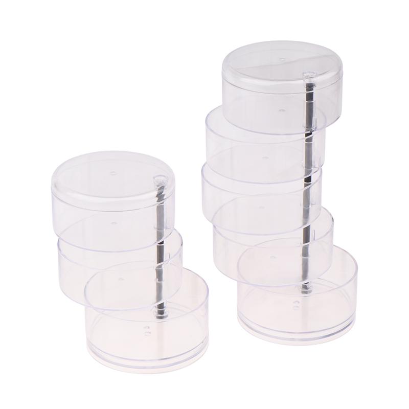 Transparent Storage Box Dust Proof And Waterproof Large Capacity Rotatable Jewelry Hairpin Jewelry Cosmetics Storage Box