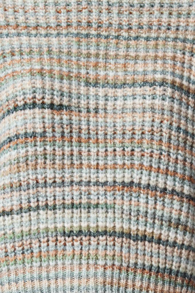 Women's Elegance Style Sweater Mint Soft Textured Crop Wide Fit Knitwear Sweater