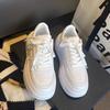 2024 Новые женские белые дышащие повседневные кеды из ПУ кожи, спортивная обувь для ходьбы и бега на платформе