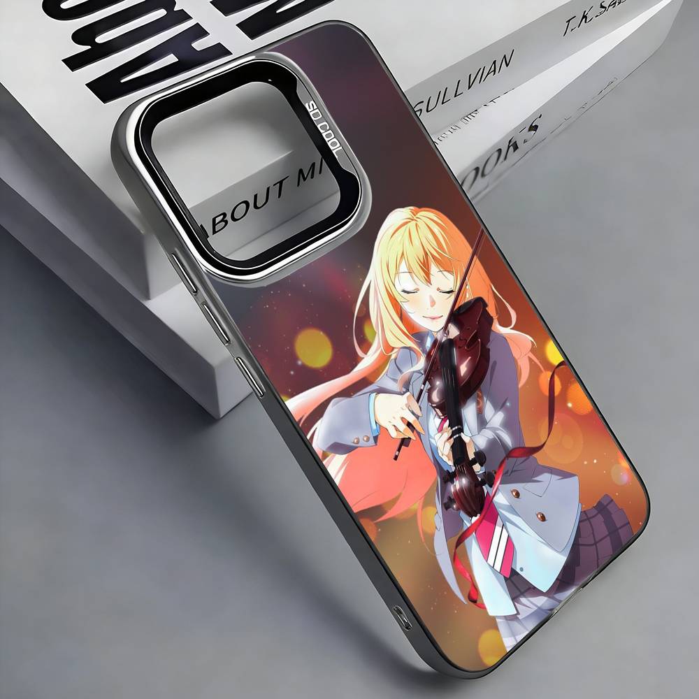 Y-Твоя ложь в АПРЕЛЕ Чехол для телефона iPhone 17,16,15,14,13,12,11 Plus,Pro Max,Цветной Серебряный Чехол для телефона