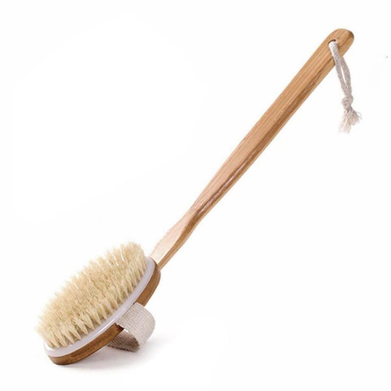 Natural Sisal Exfoliating Dry Brush Wooden Massage Brush Massage Fiber Brush Plant Body Cactus O1M1
