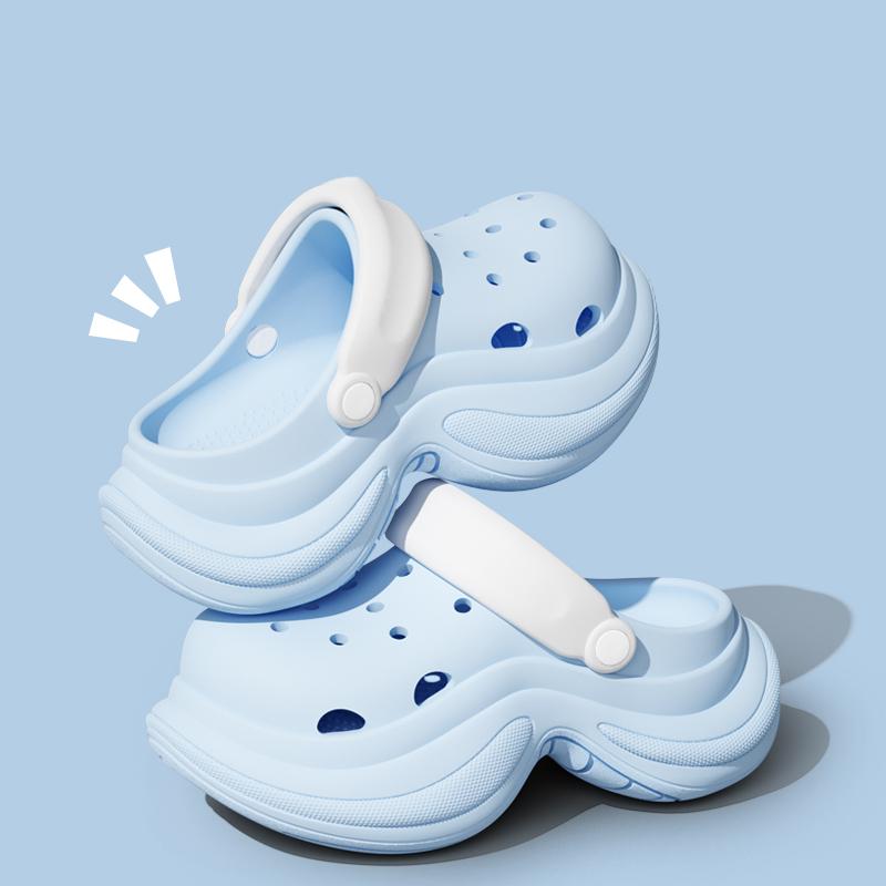 Fashion Crystal Butterfly Clogs for Women Summer 2025 Chunky Platform Soft Eva Garden Shoes Woman Thick Bottom Beach Sandals Diy Slipper