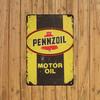 Pennzoil Vintage Metal Tin Sign -Perfect for Garage & for Man Cave Decor, Perfect for Room Decor