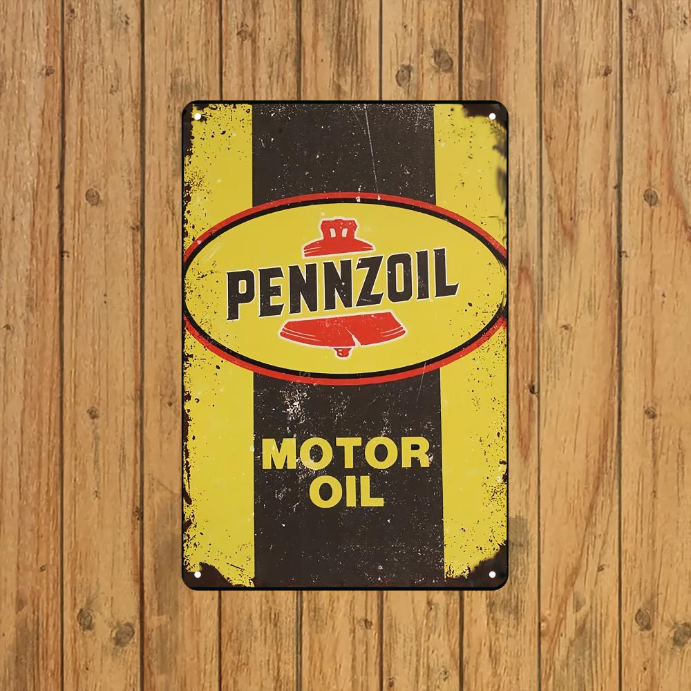 Pennzoil Vintage Metal Tin Sign -Perfect for Garage & for Man Cave Decor, Perfect for Room Decor