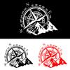 Art Design Off-road Mountain Compass Car Sticker Funny Vinyl Car-Styling Decals 60*50cm