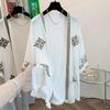 Этнический стиль Вышитый Тонкий Солнцезащитный Свободный Средней длины С кисточками Рукав 7/4 Кардиган Куртка для женщин