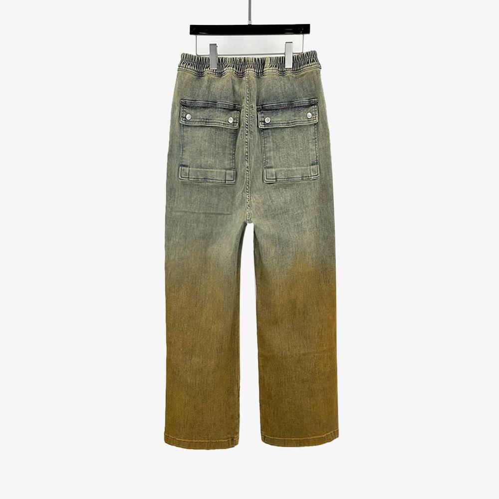 SUBHUMAN женские брюки из желтого денима в стиле ретро с градиентом на молнии