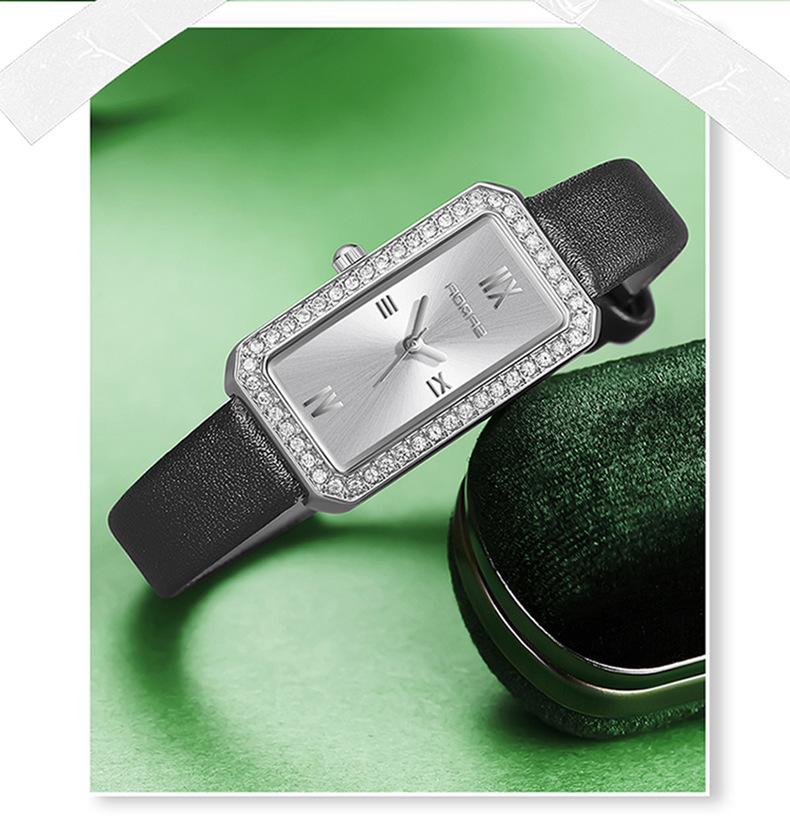 Fashion Sanda Top Brand Trendy Design Rectangle Dial Waterproof Quartz Movement Business Women Analog Wrist Watch