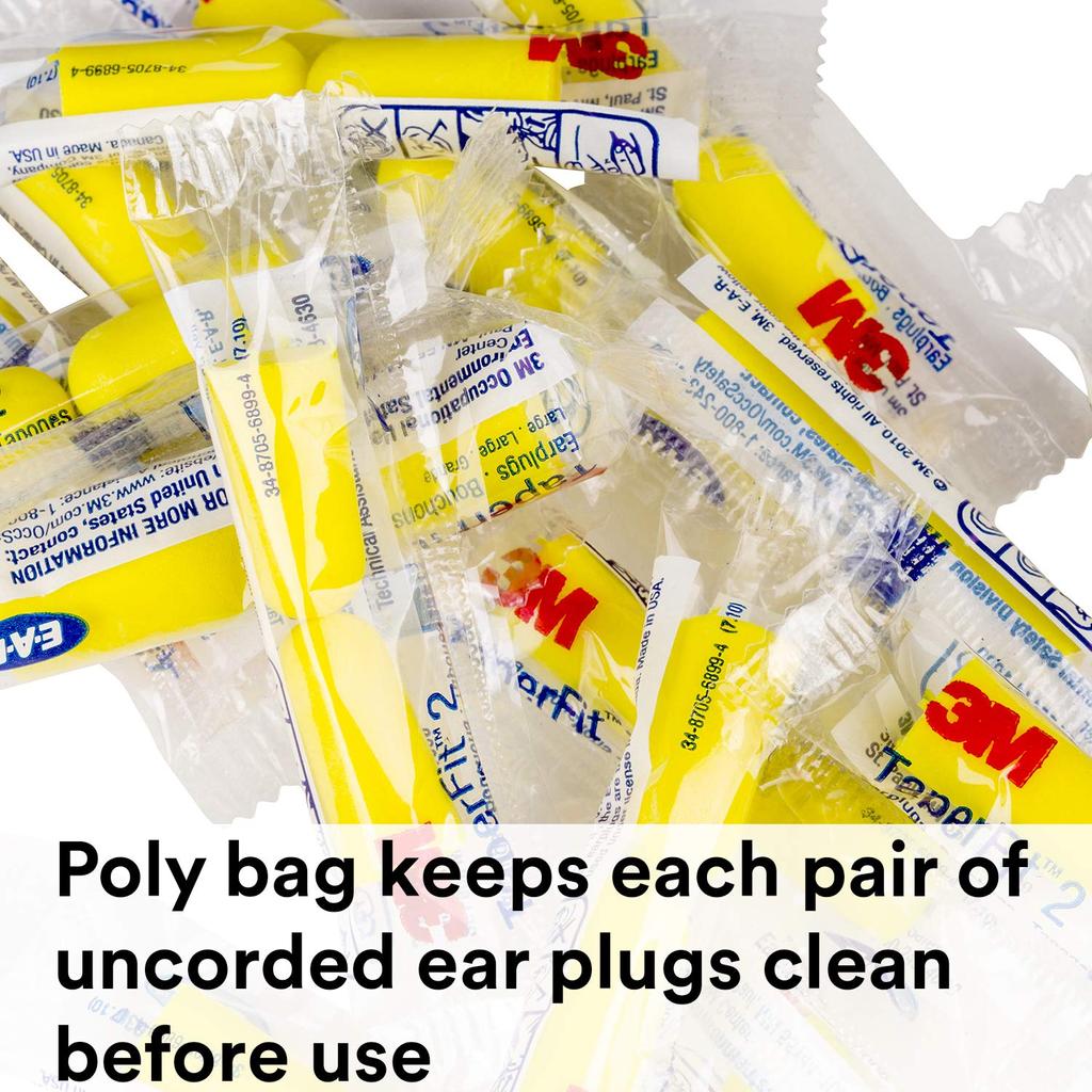3M TaperFit 2 Regular Uncorded Hearing Conservation In Poly Bag by 3M E-A-R Earplugs, 312-1219