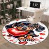 Love And Hearts Personalized Dachshund Tshirt Design Office Carpet Nonslip Carpet Office Chair Mat Design For Home Bedroom Gift Living Roomt50