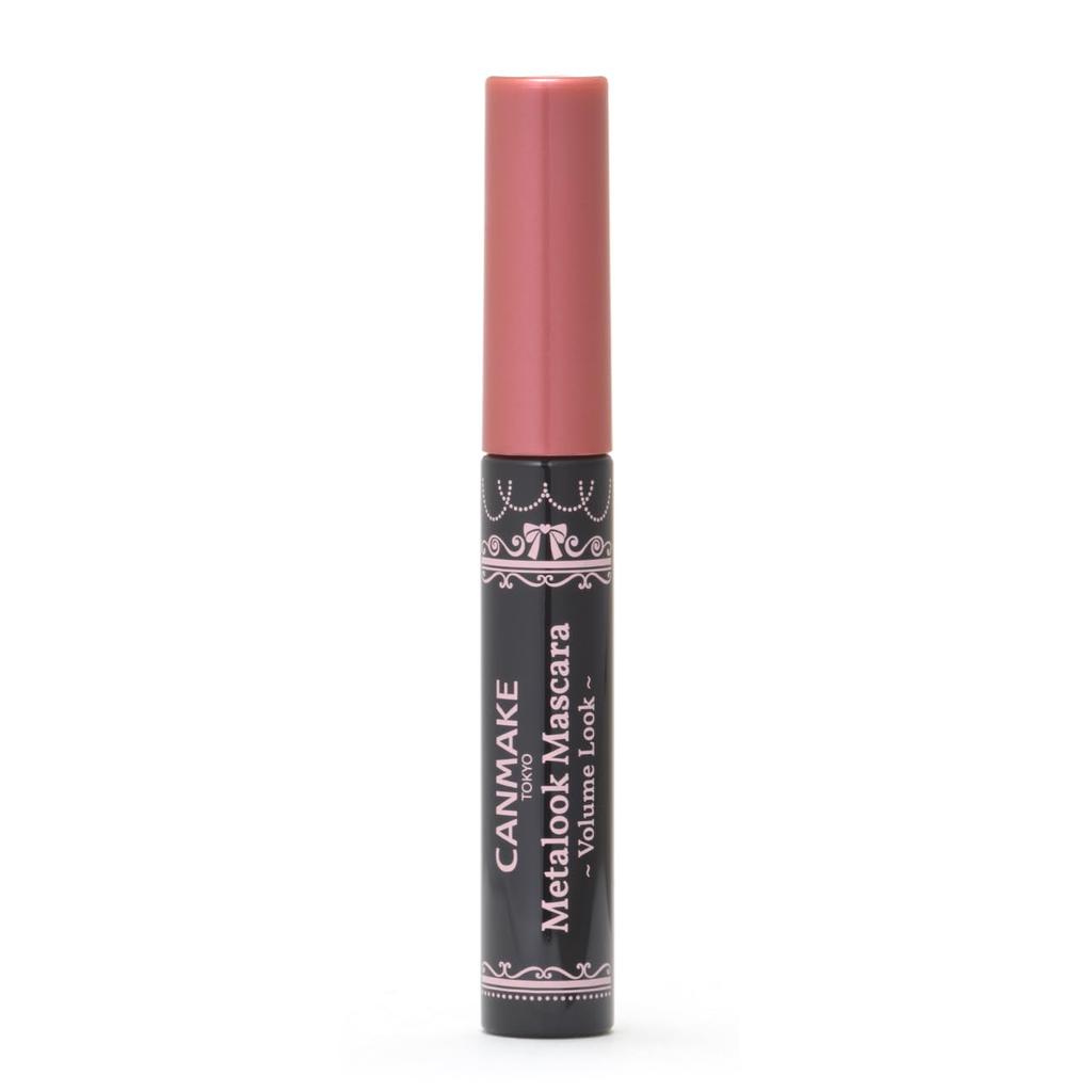 Canmake Metal Look Mascara V01 Black Mascara with Metal Creates Clumped Volume Curls Curl Hold ~Volume Look~ 4.0g Comb, Lashes, Type, Up,