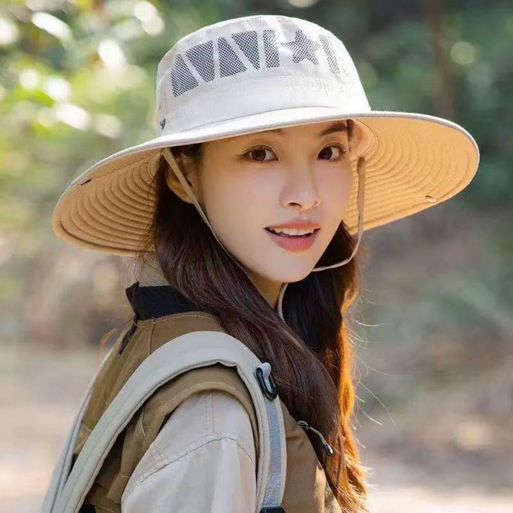 UV Protection Outdoor Hiking Hat Summer Sunscreen Cap Fashion Men Women Bucket Hat Travel