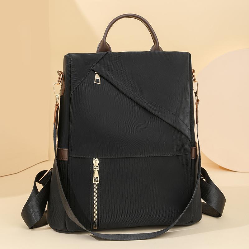 Женский рюкзак с цветными блоками, большая вместительная дорожная сумка, мягкая кожаная сумка через плечо, женская сумка двойного назначения