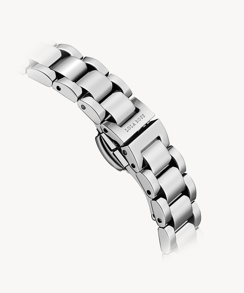 Lollalojeu Tea-Time Malachite Silver Women'S Metal Wristwatch