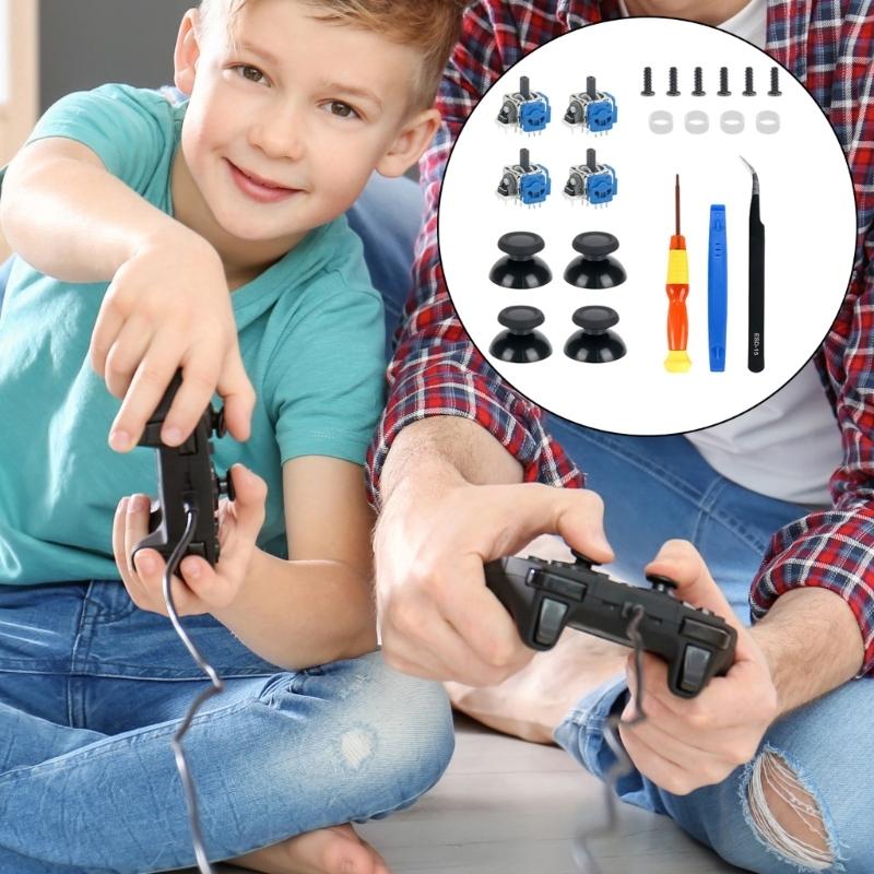 Magnetic Sensors Joysticks Upgraded Kit Includes Thumbsticks And Essential Tools For Drift Less Controller Maintenance